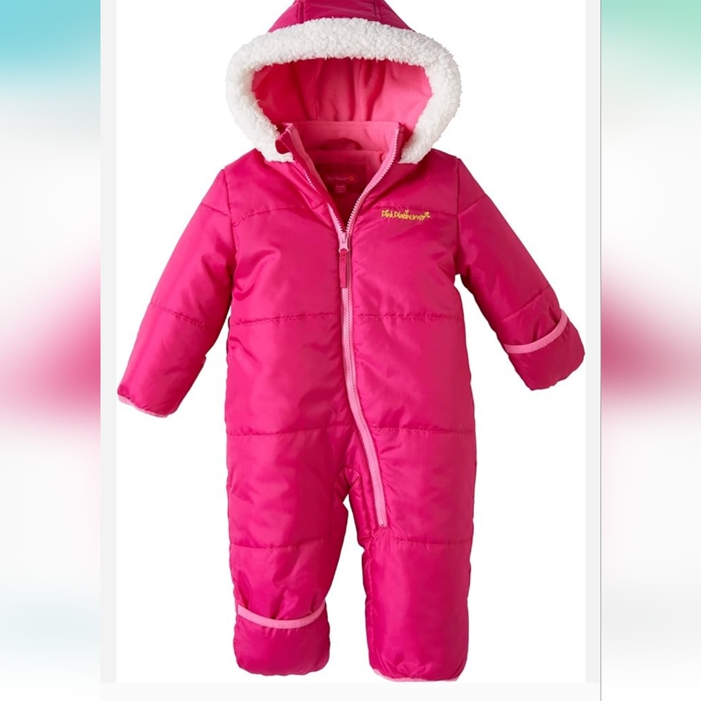 Pink Platinum Pink Hooded Snowsuit